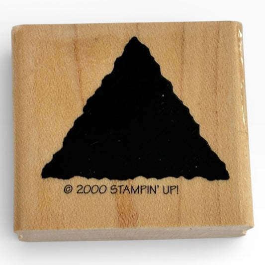 Stampin Up Rubber Stamp Triangle Shape Rough Ragged Edges Card Making Craft Wood