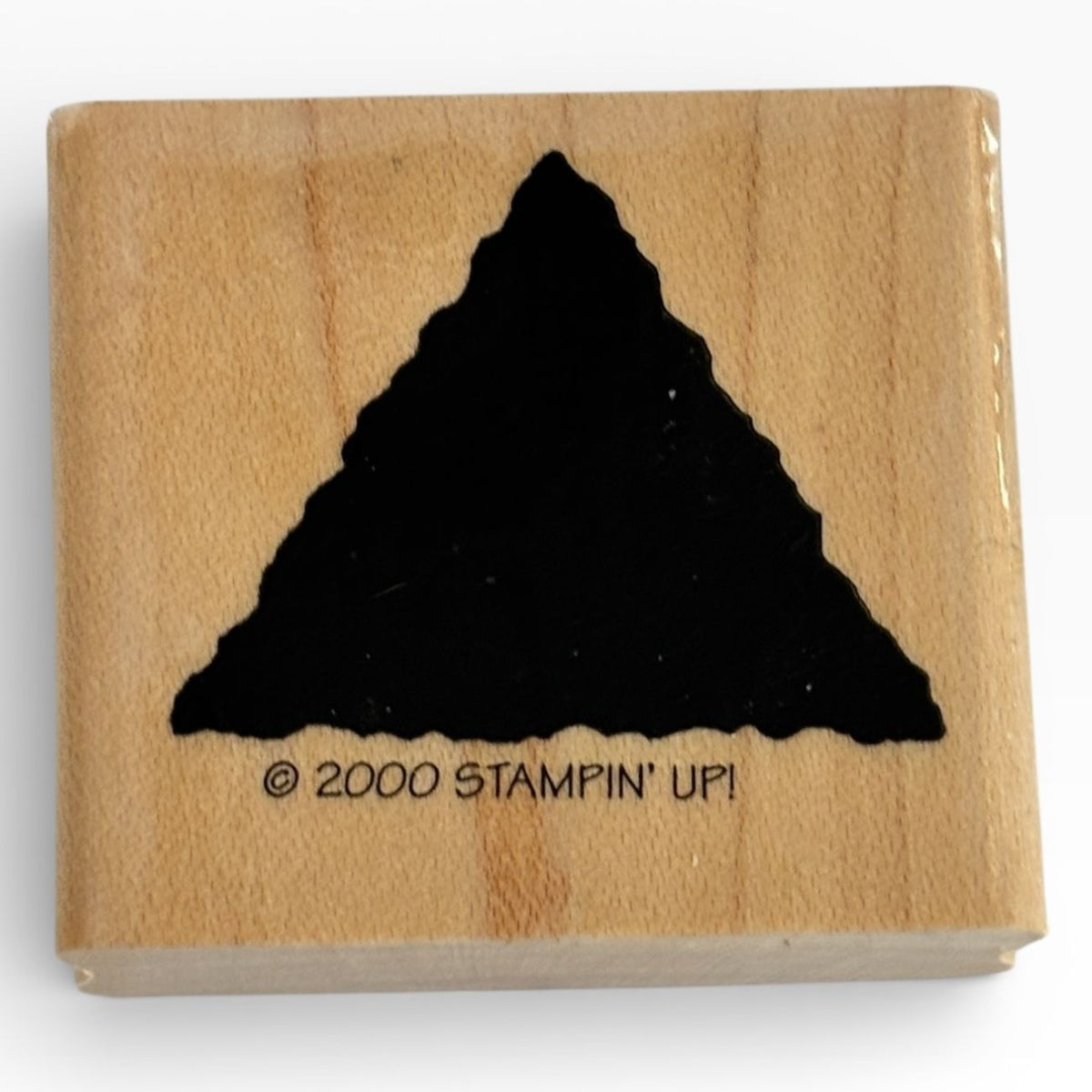 Stampin Up Rubber Stamp Triangle Shape Rough Ragged Edges Card Making Craft Wood