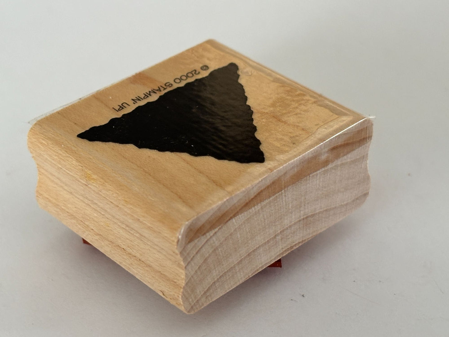 Stampin Up Rubber Stamp Triangle Shape Rough Ragged Edges Card Making Craft Wood