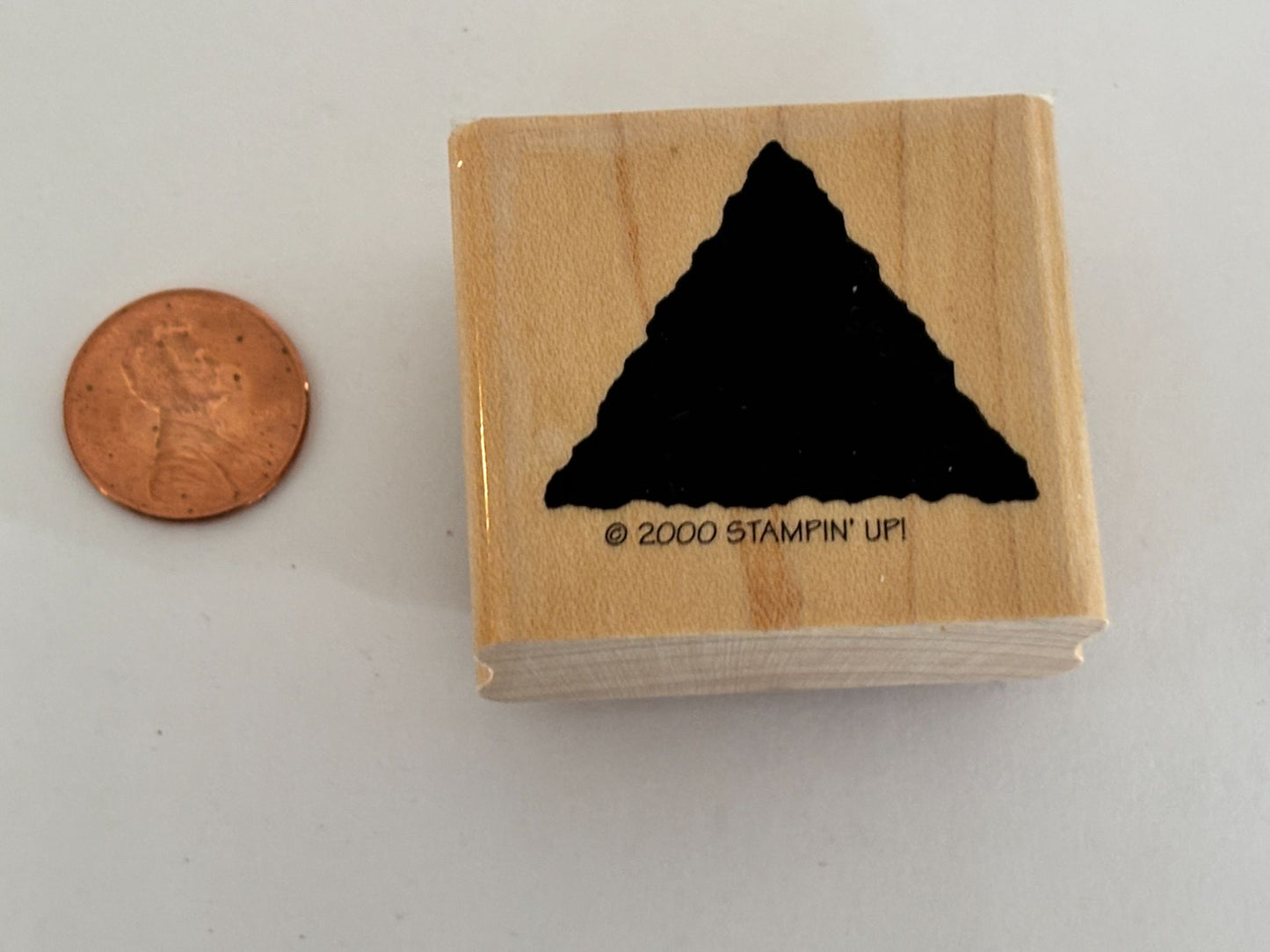 Stampin Up Rubber Stamp Triangle Shape Rough Ragged Edges Card Making Craft Wood