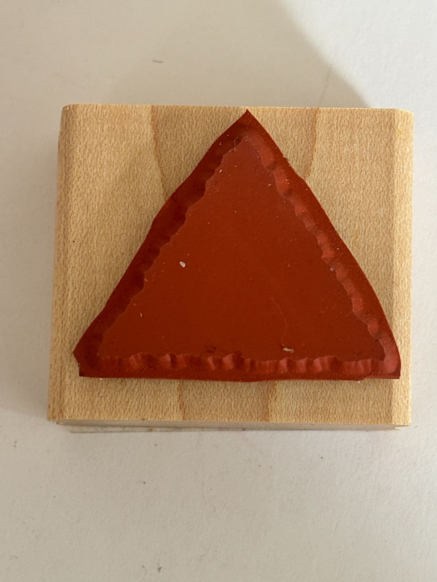 Stampin Up Rubber Stamp Triangle Shape Rough Ragged Edges Card Making Craft Wood