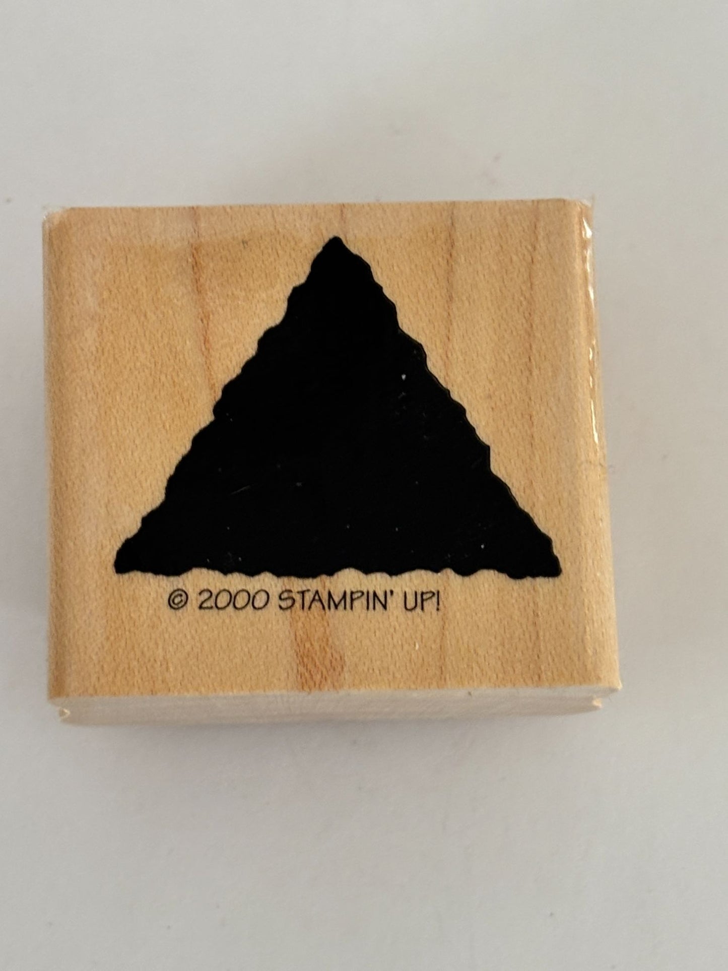 Stampin Up Rubber Stamp Triangle Shape Rough Ragged Edges Card Making Craft Wood