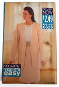 Butterick Sewing Pattern 6628 Jacket Skirt Suit Set 1990s Easy 12 14 16 Vtg UC