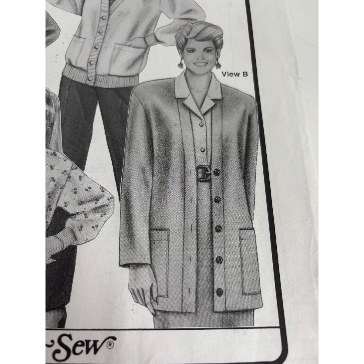 Stretch and Sew Sewing Pattern 1083 Ladies Childrens Cardigans Sweaters Uncut