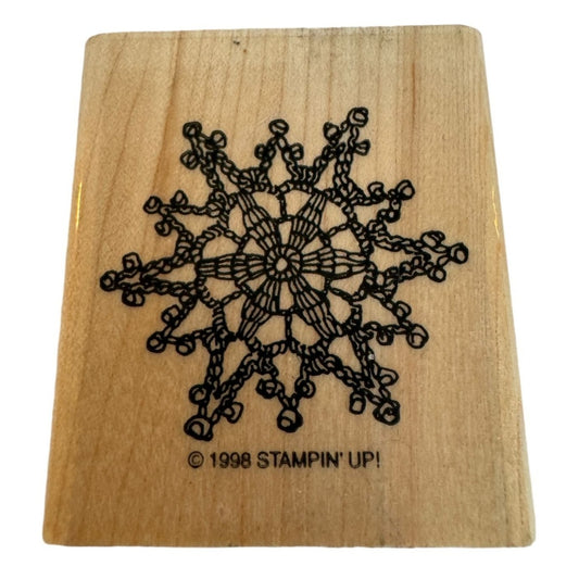 Stampin Up Rubber Stamp Snowflake Mosaic Winter Holidays Christmas Card Making