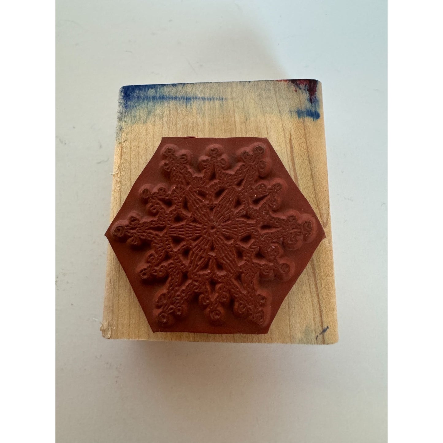 Stampin Up Rubber Stamp Snowflake Mosaic Winter Holidays Christmas Card Making