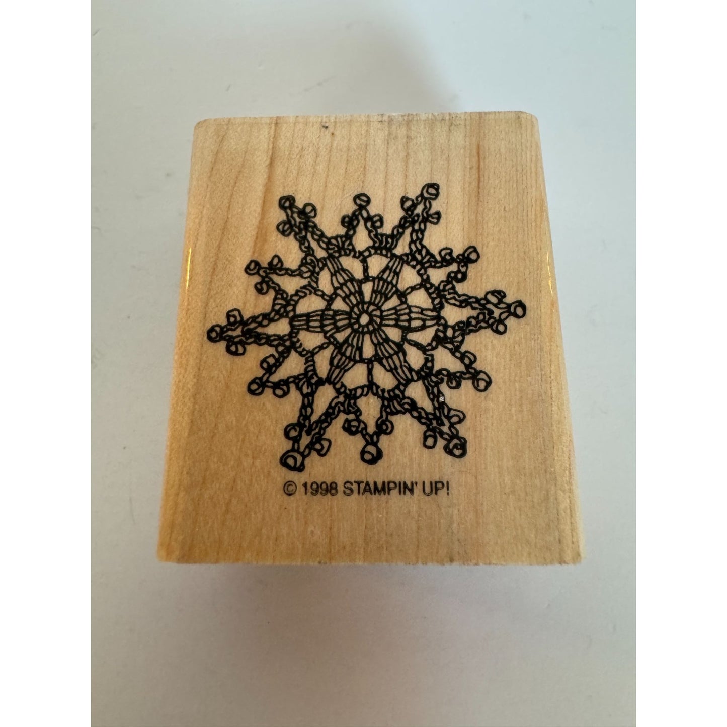 Stampin Up Rubber Stamp Snowflake Mosaic Winter Holidays Christmas Card Making
