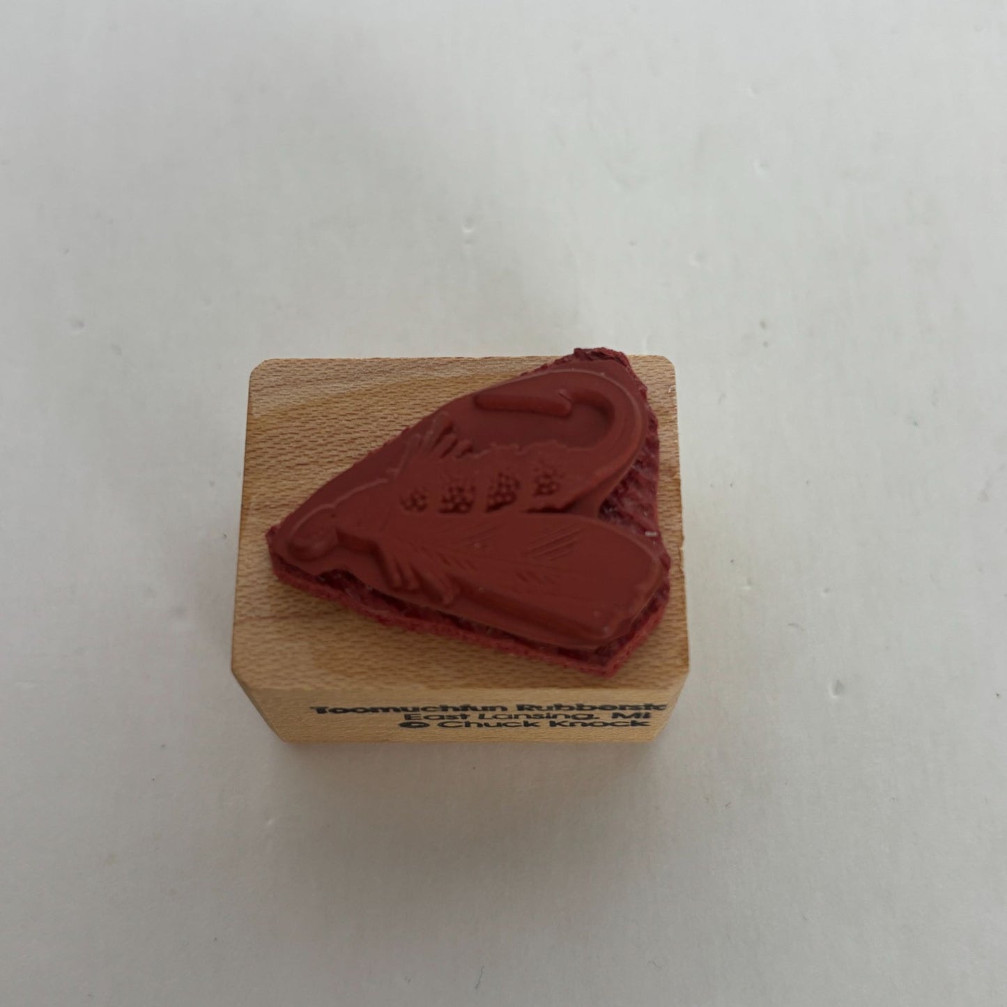 Toomuchfun Rubber Stamp Fly Fishing Tackle Hook Bait Fathers Day Card Making