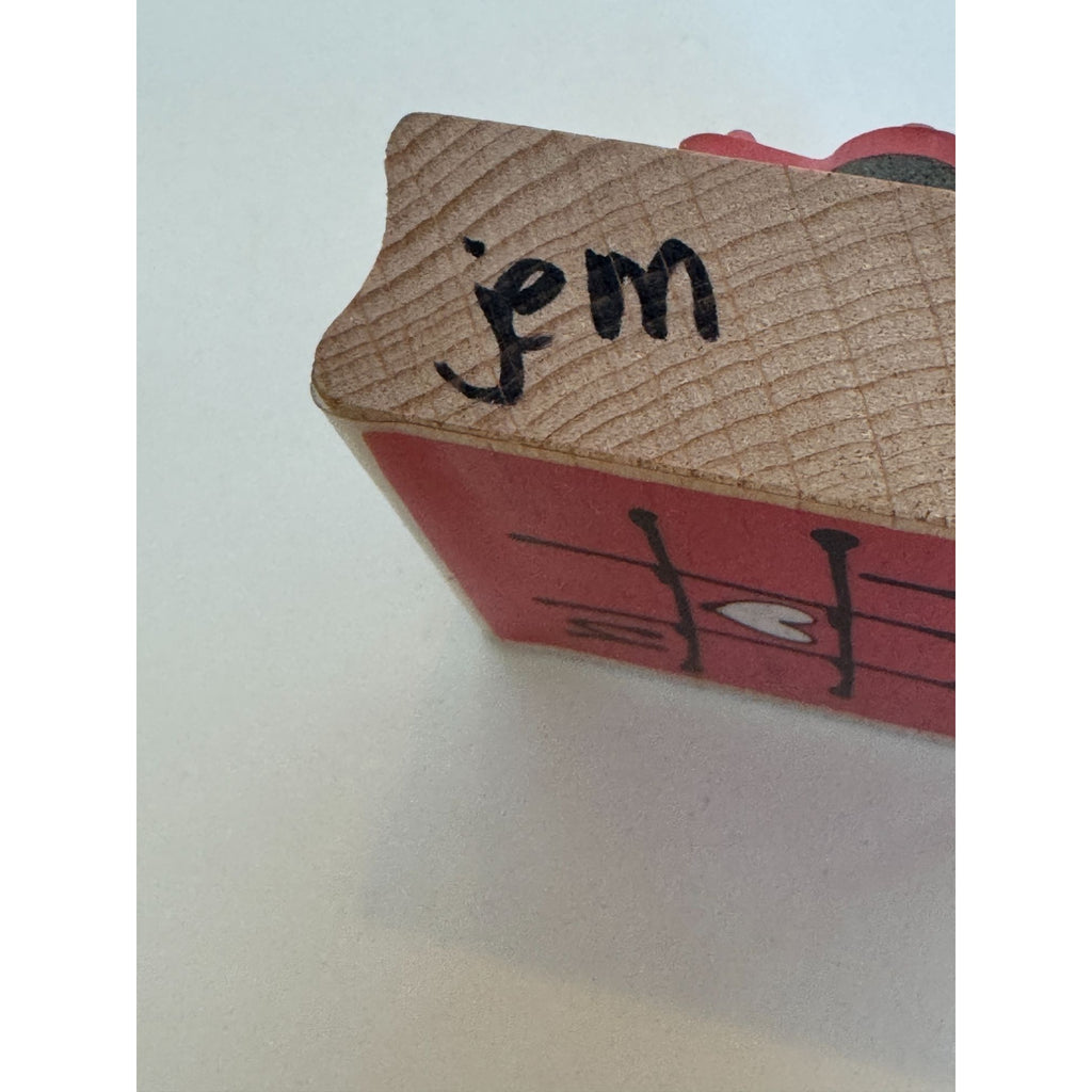 Vap Scrap Wood Rubber Stamp I Love U You Tic Tac Toe Board Valentines Day Heart