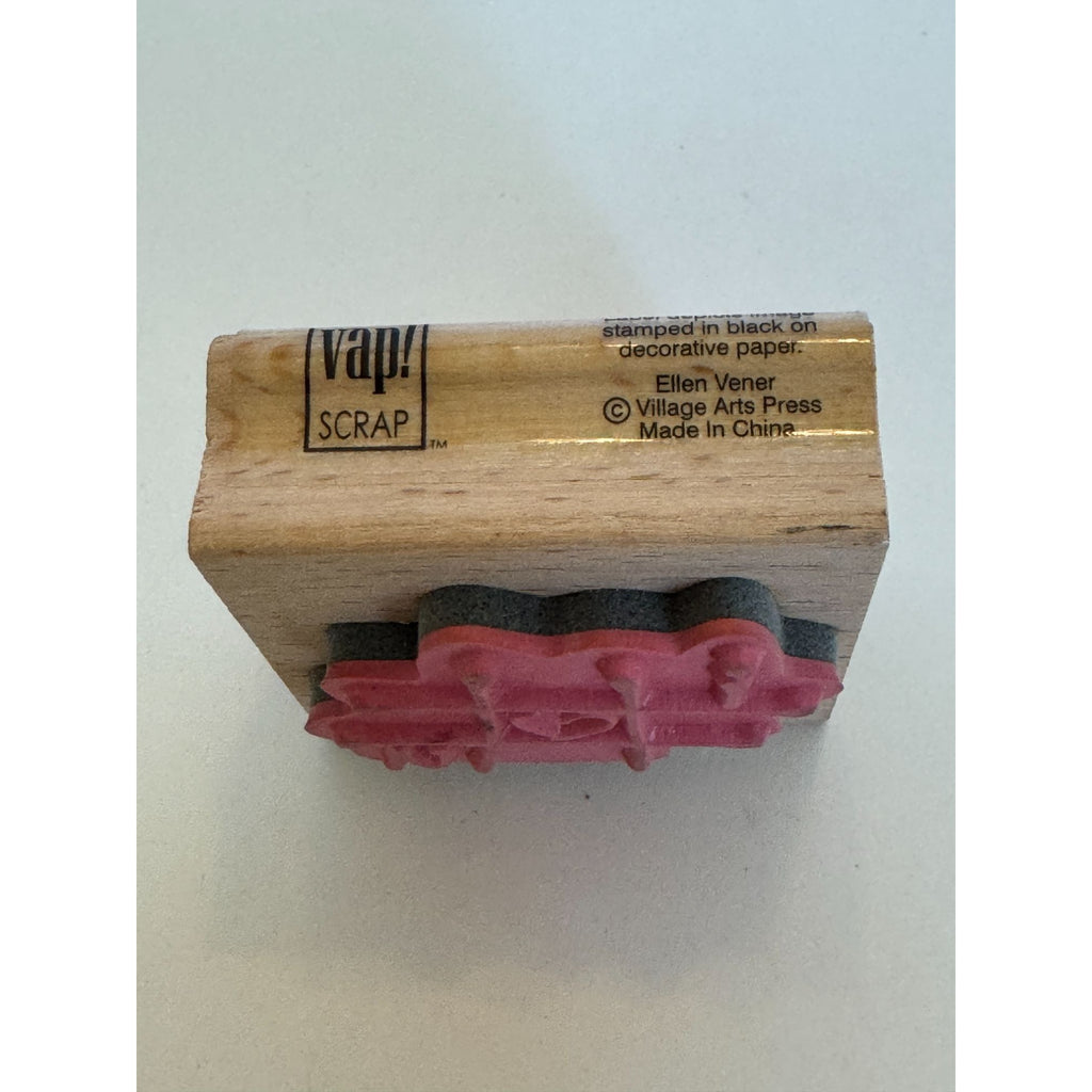 Vap Scrap Wood Rubber Stamp I Love U You Tic Tac Toe Board Valentines Day Heart
