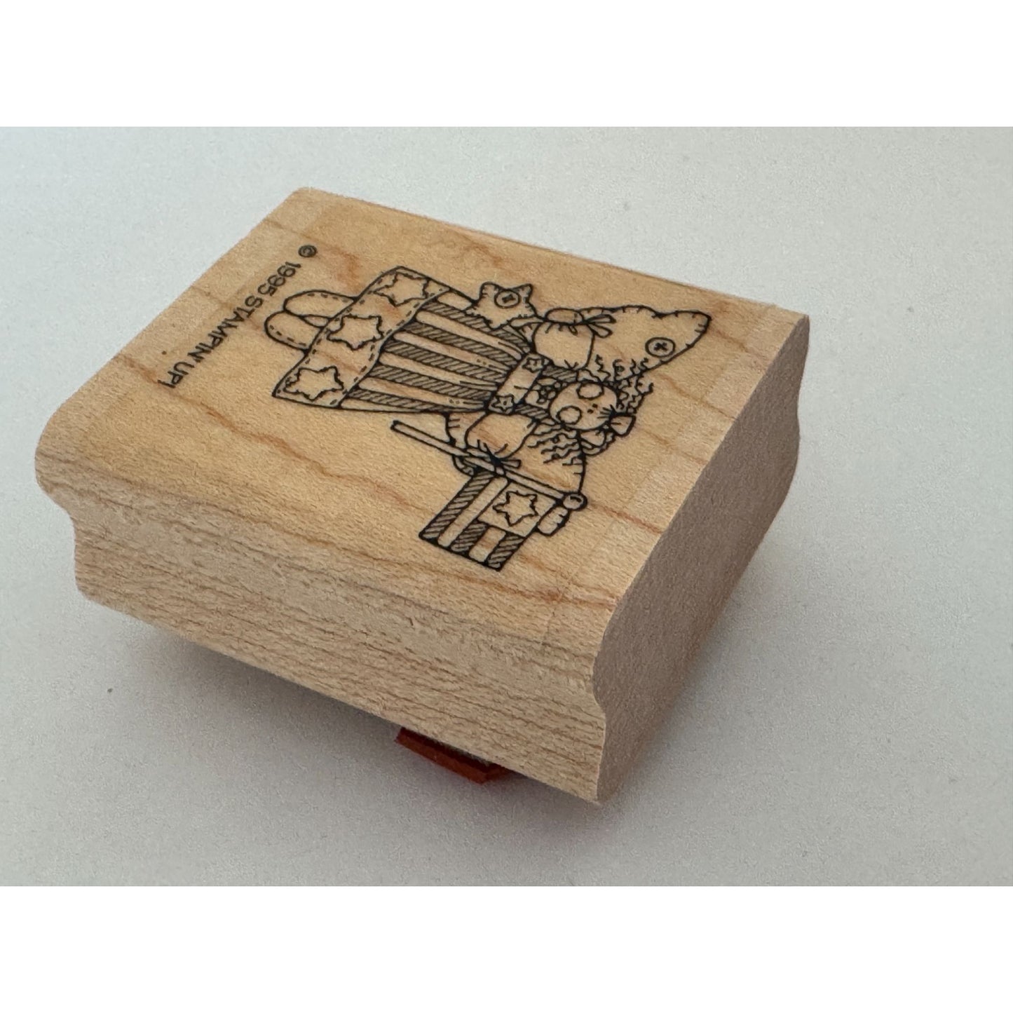 Stampin Up Rubber Stamp Patriotic Angel American Flag Star Dress Fourth of July