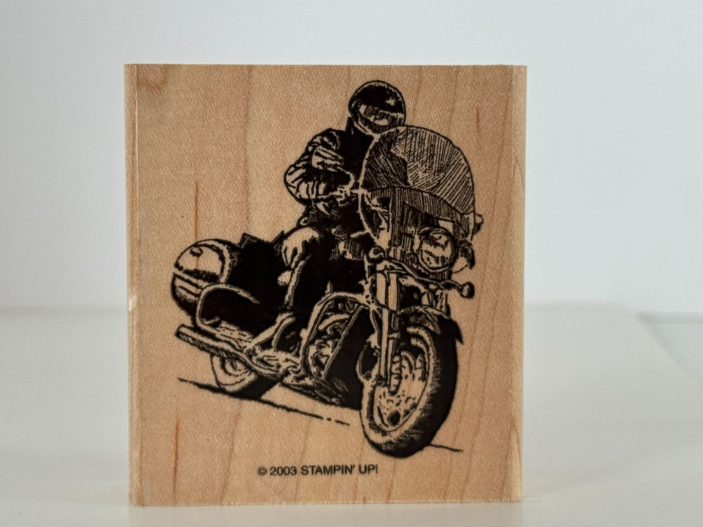 Stampin Up Rubber Stamp Born To Ride Motorcycle Helmet Fathers Day Card Making 6