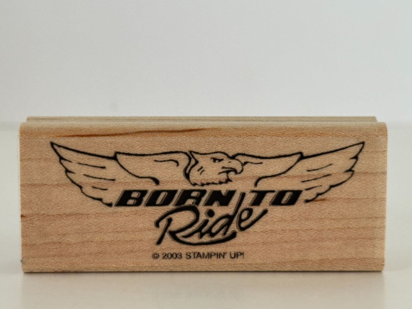 Stampin Up Rubber Stamp Born To Ride Motorcycle Helmet Fathers Day Card Making 6