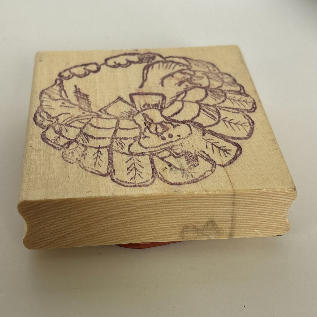 RubberNecker Rubber Stamp Thanksgiving Turkey Pilgrim Fall Harvest Card Making Wood Mounted