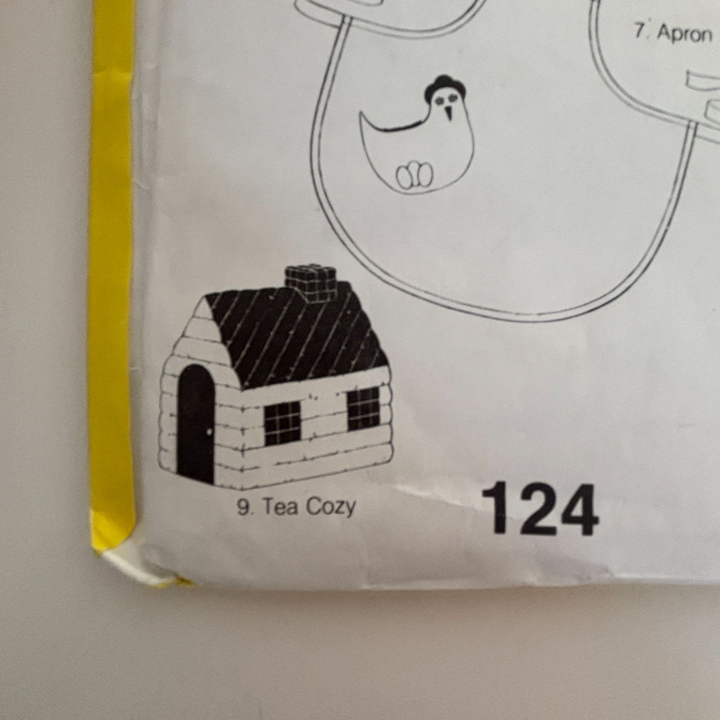 Simplicity House Sewing Pattern 124 Chicken Kitchen Apron Mitts Placemats Napkin