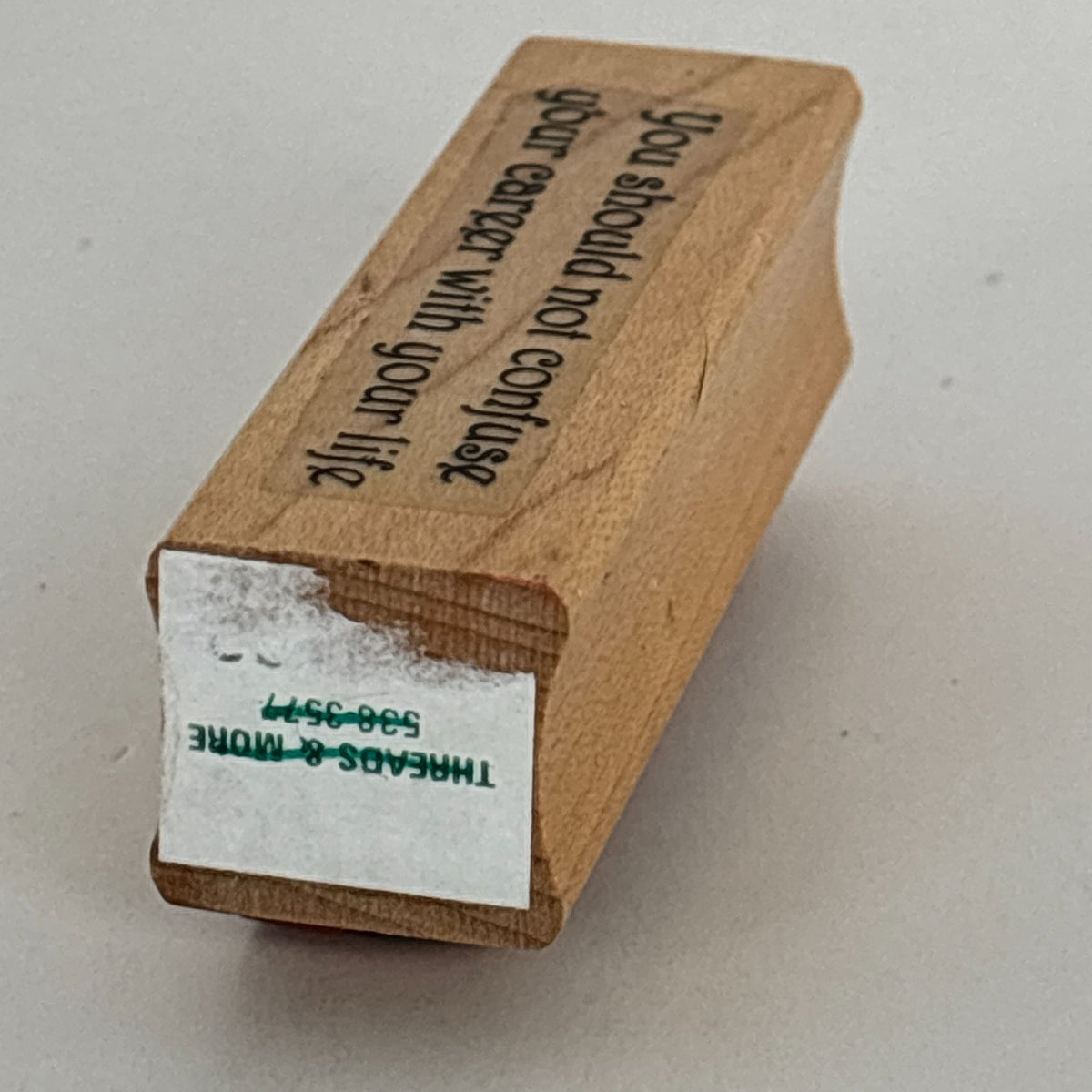 RTS Rubber Stamp You Should Not Confuse Your Career With Your Life Coach Words Encouragement