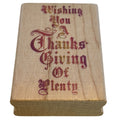 Stampendous Rubber Stamp Wishing You a Thanksgiving of Plenty Cardmaking Words Holiday Sentiment