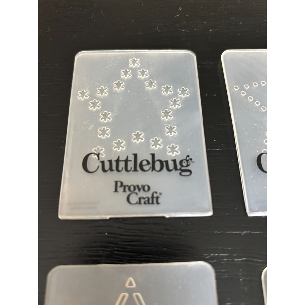 Cuttlebug Provo Craft Star Embossing Folders Set of 4 Cardmaking Scrapbooking