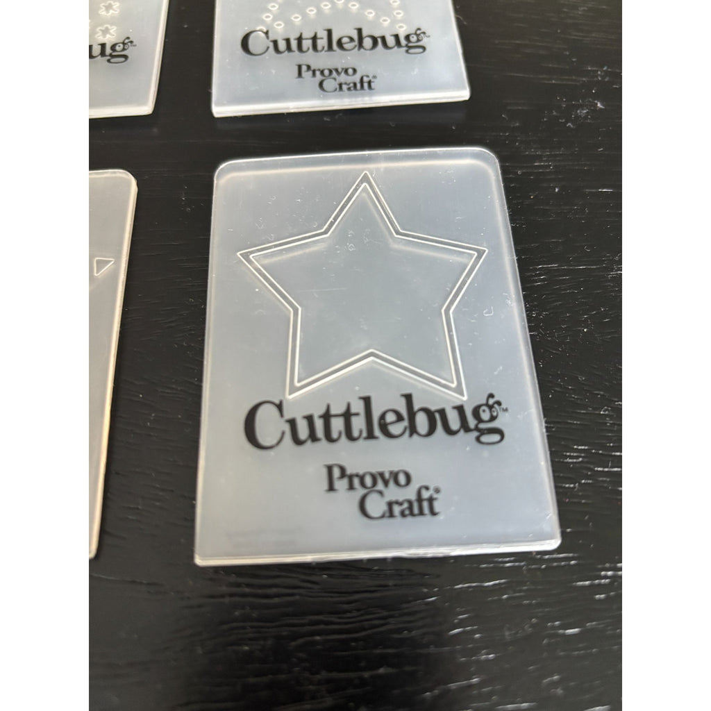Cuttlebug Provo Craft Star Embossing Folders Set of 4 Cardmaking Scrapbooking