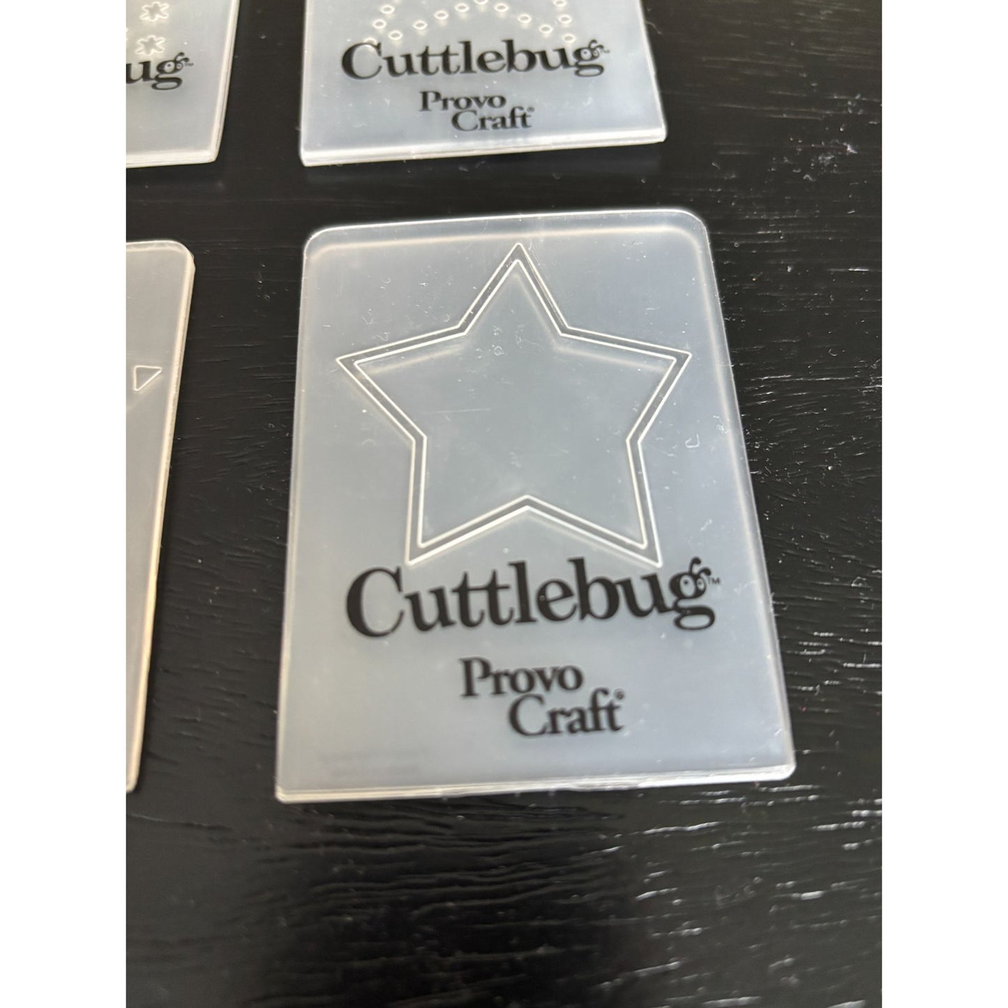 Cuttlebug Provo Craft Star Embossing Folders Set of 4 Cardmaking Scrapbooking