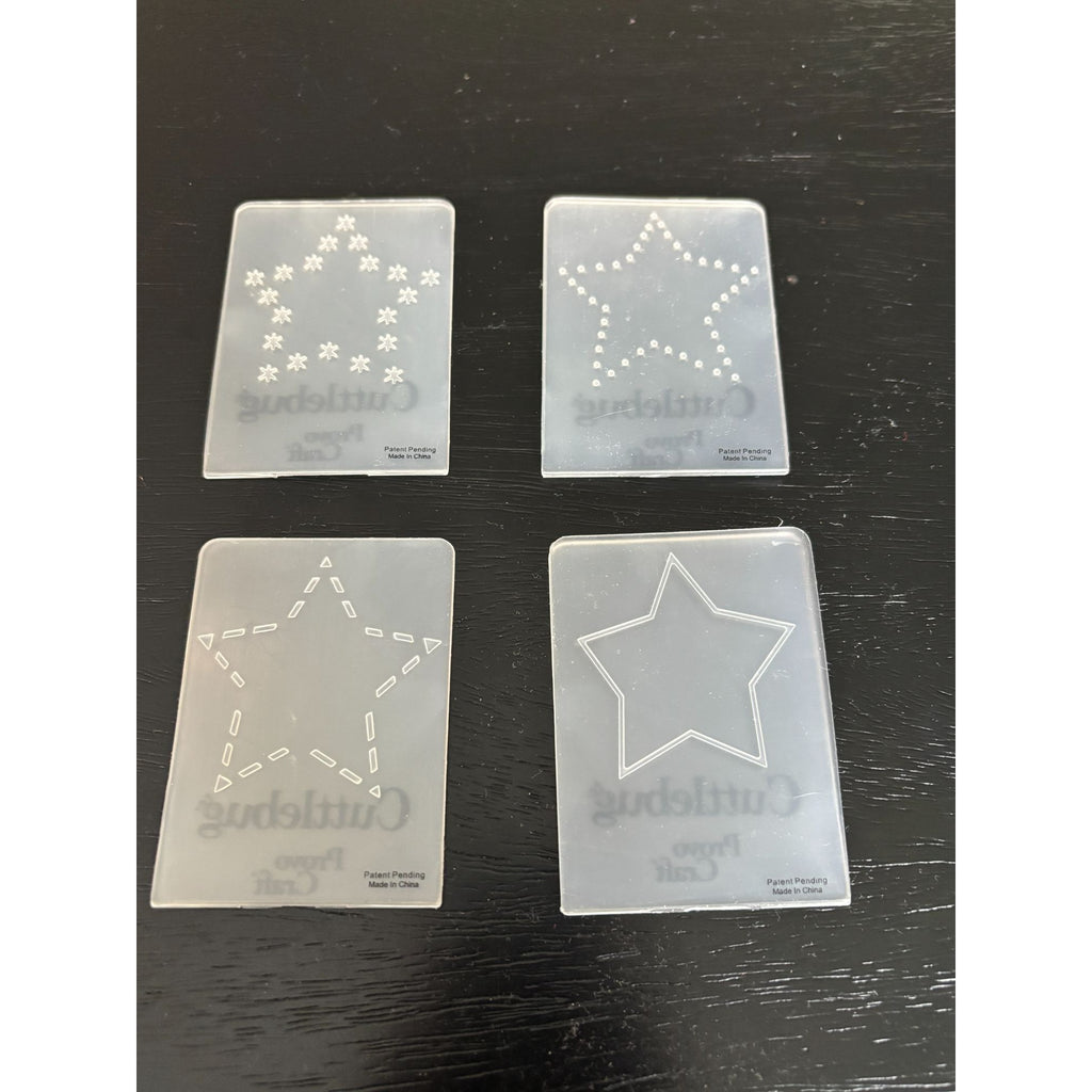 Cuttlebug Provo Craft Star Embossing Folders Set of 4 Cardmaking Scrapbooking