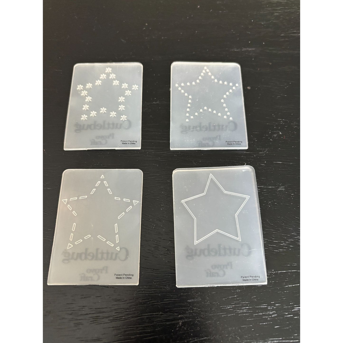 Cuttlebug Provo Craft Star Embossing Folders Set of 4 Cardmaking Scrapbooking