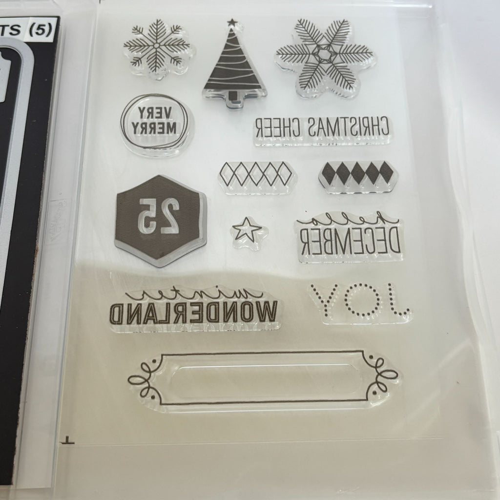 Stampin Up Stamp Set December Wonder Christmas Cheer Snowflake Cards Labels Dies Framelits Winter