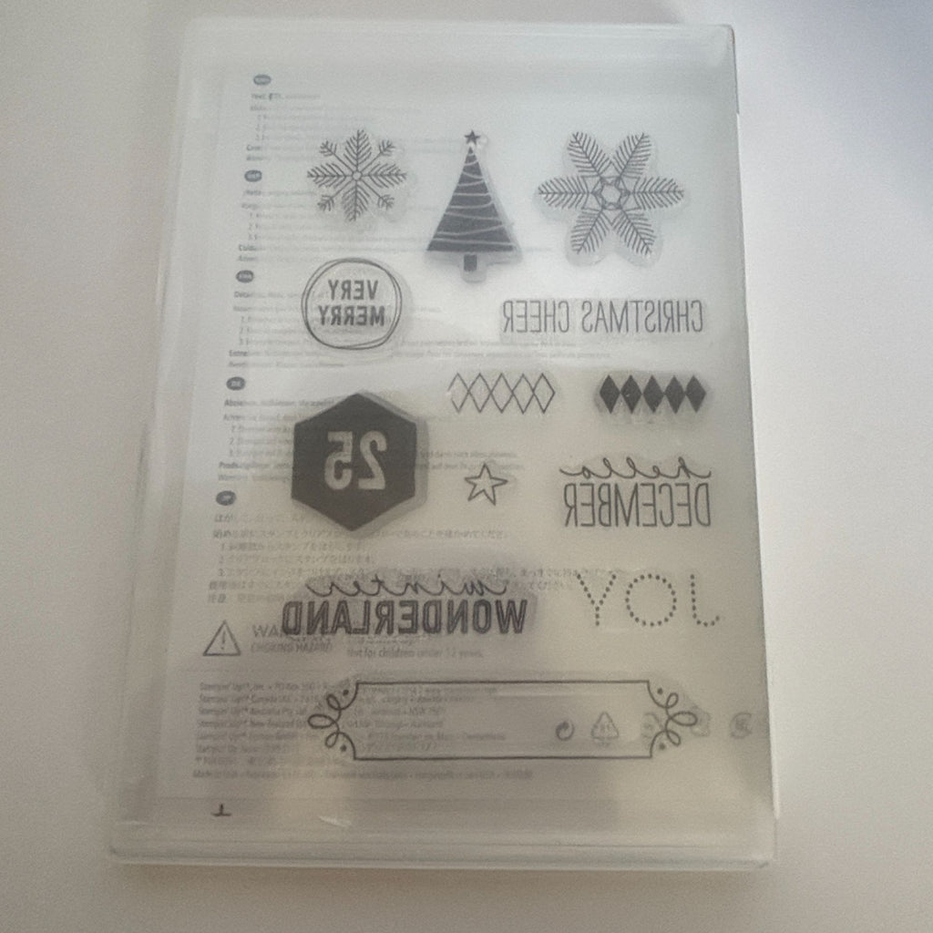 Stampin Up Stamp Set December Wonder Christmas Cheer Snowflake Cards Labels Dies Framelits Winter