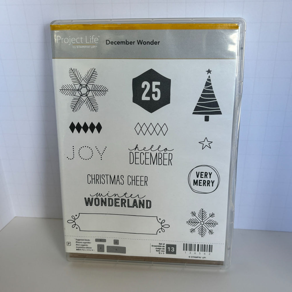 Stampin Up Stamp Set December Wonder Christmas Cheer Snowflake Cards Labels Dies Framelits Winter