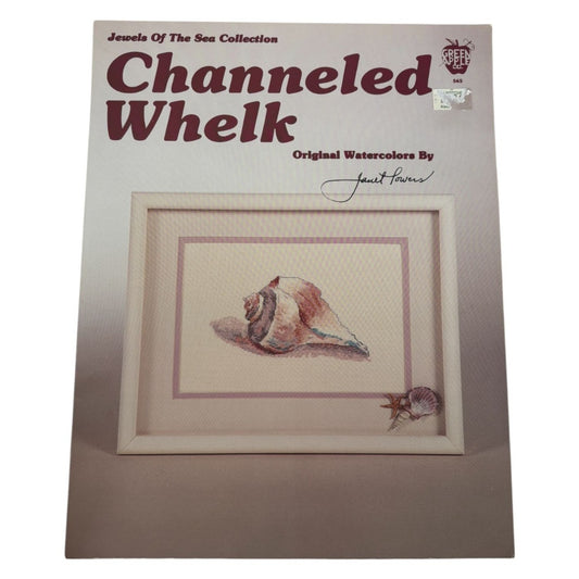 Green Apple Cross Stitch Pattern Channeled Whelk Sea Shell Jewels of the Sea 565