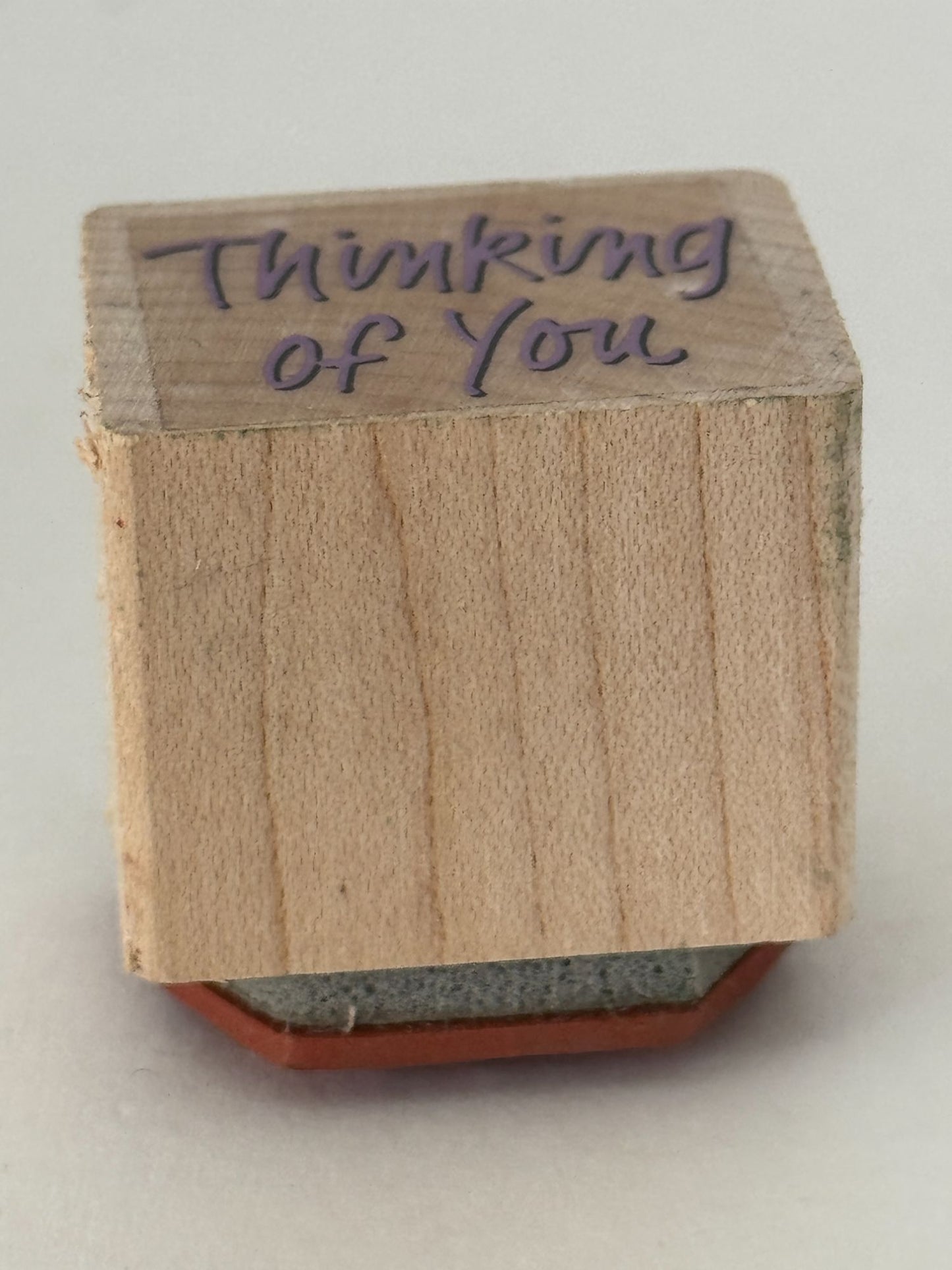Thinking of You Rubber Stamp Friendship Card Making Words Wood Mounted Craft