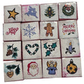 PSX Teeny Weeny Rubber Stamps Set Christmas Vintage Mini Gingerbread Man Wreath Gift Tag