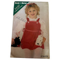 80s Girls Jumper Dress Sewing Pattern Butterick 5531 Vintage Pinafore Blouse Set 3-6X Uncut