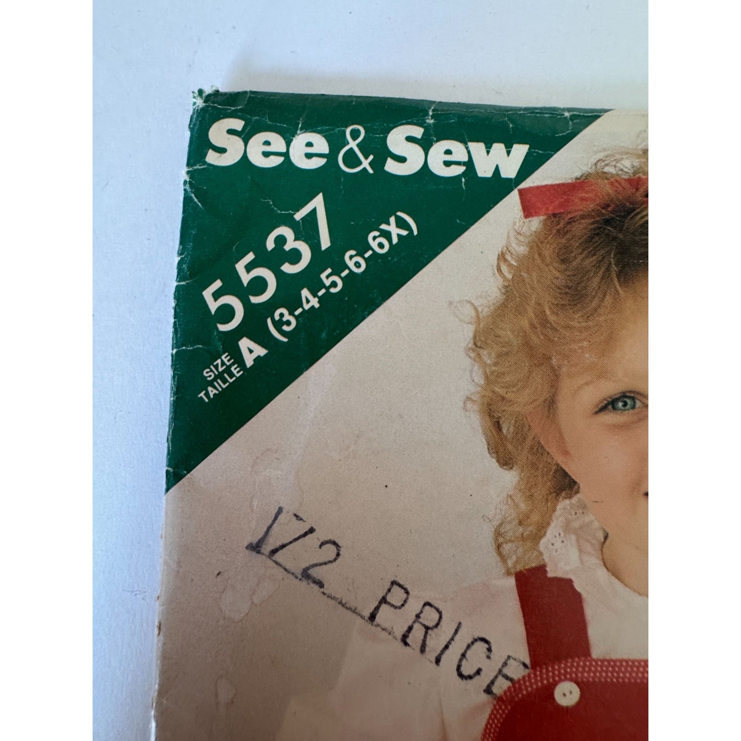 80s Girls Jumper Dress Sewing Pattern Butterick 5531 Vintage Pinafore Blouse Set 3-6X Uncut
