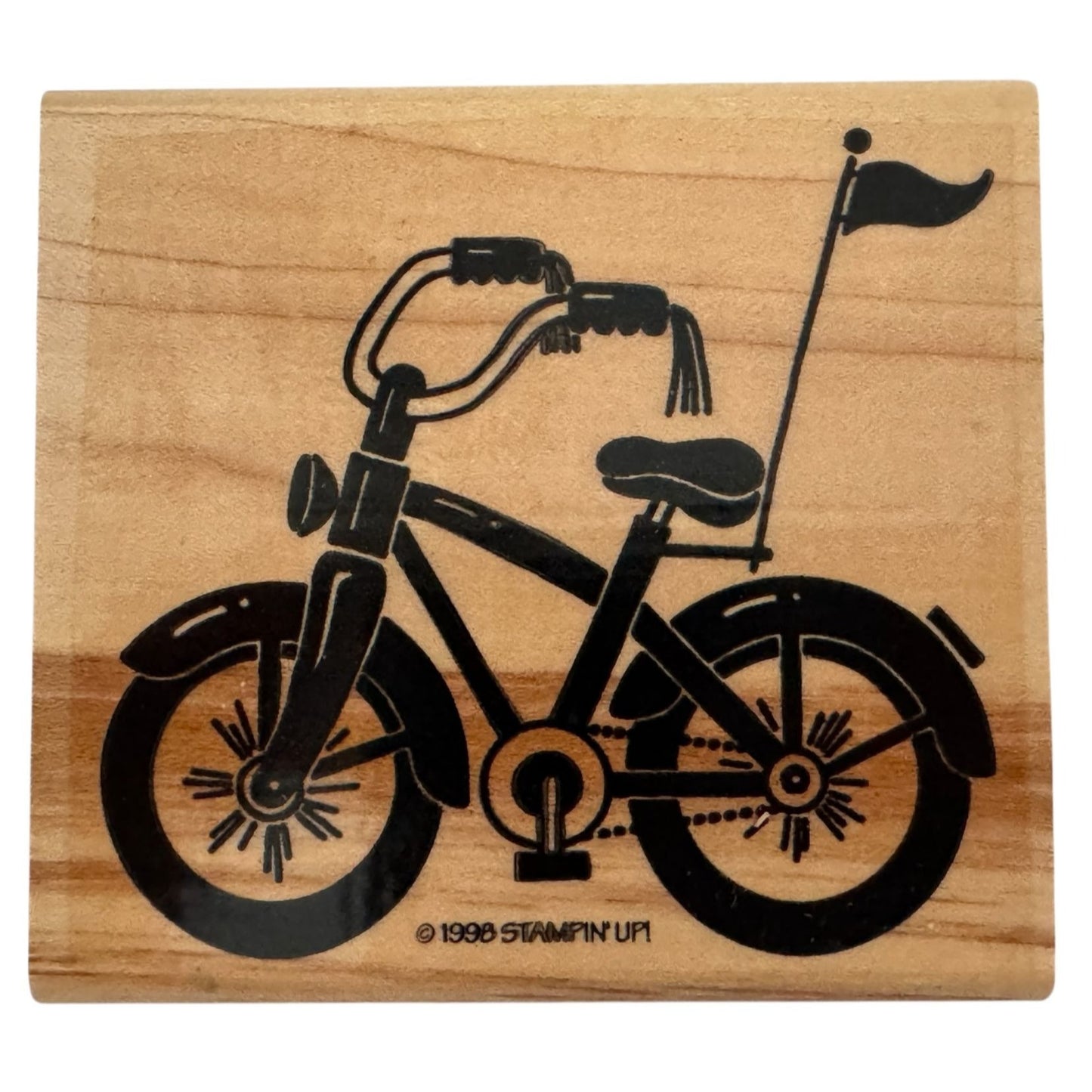 Stampin Up Rubber Stamp Vintage Bicycle Kids Bike Tassels Childhood Card Making