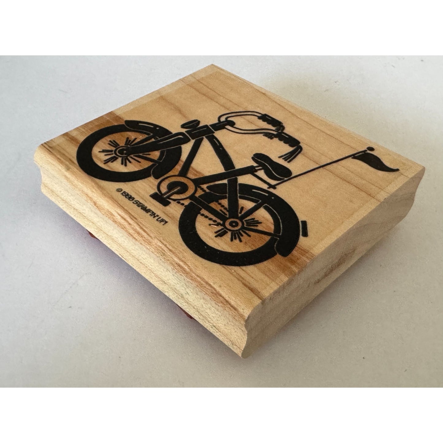 Stampin Up Rubber Stamp Vintage Bicycle Kids Bike Tassels Childhood Card Making