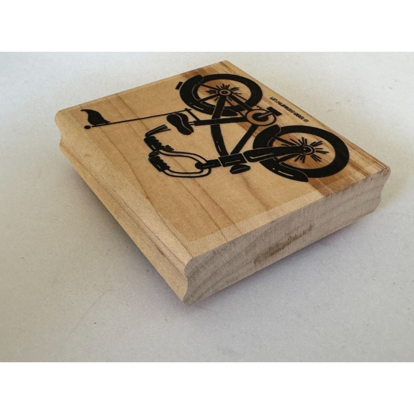 Stampin Up Rubber Stamp Vintage Bicycle Kids Bike Tassels Childhood Card Making