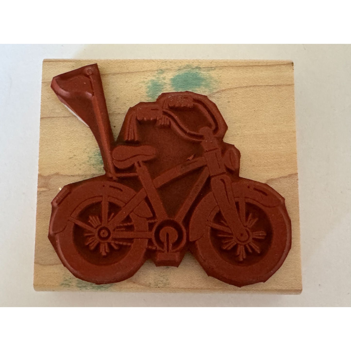 Stampin Up Rubber Stamp Vintage Bicycle Kids Bike Tassels Childhood Card Making