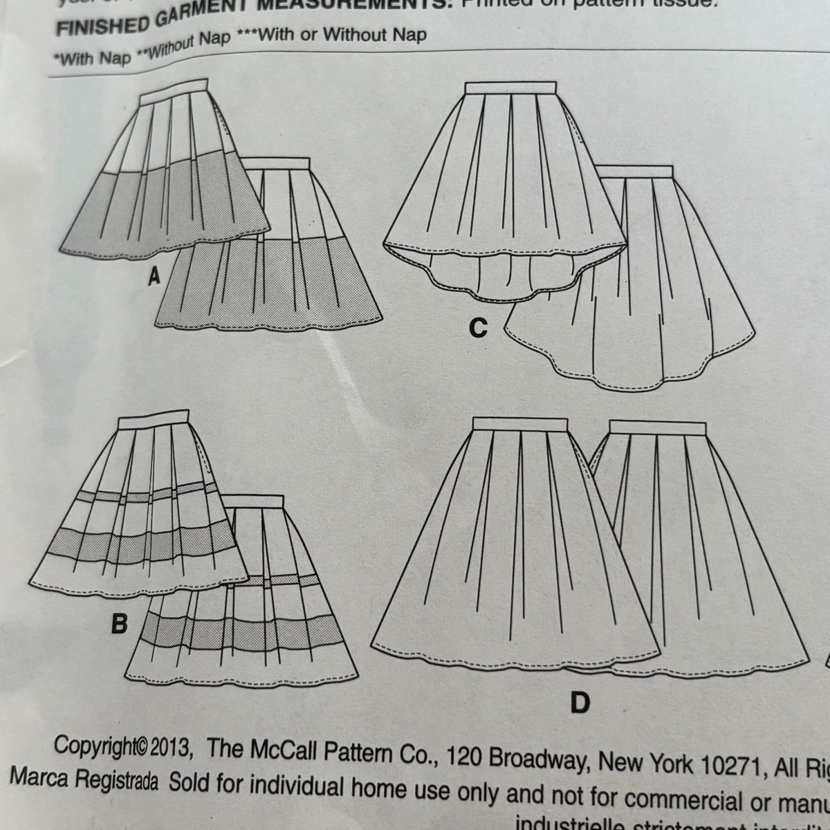 McCalls Sewing Pattern M6706 Skirts Petticoat Retro Feminine Skirt Easy 14-22 UC