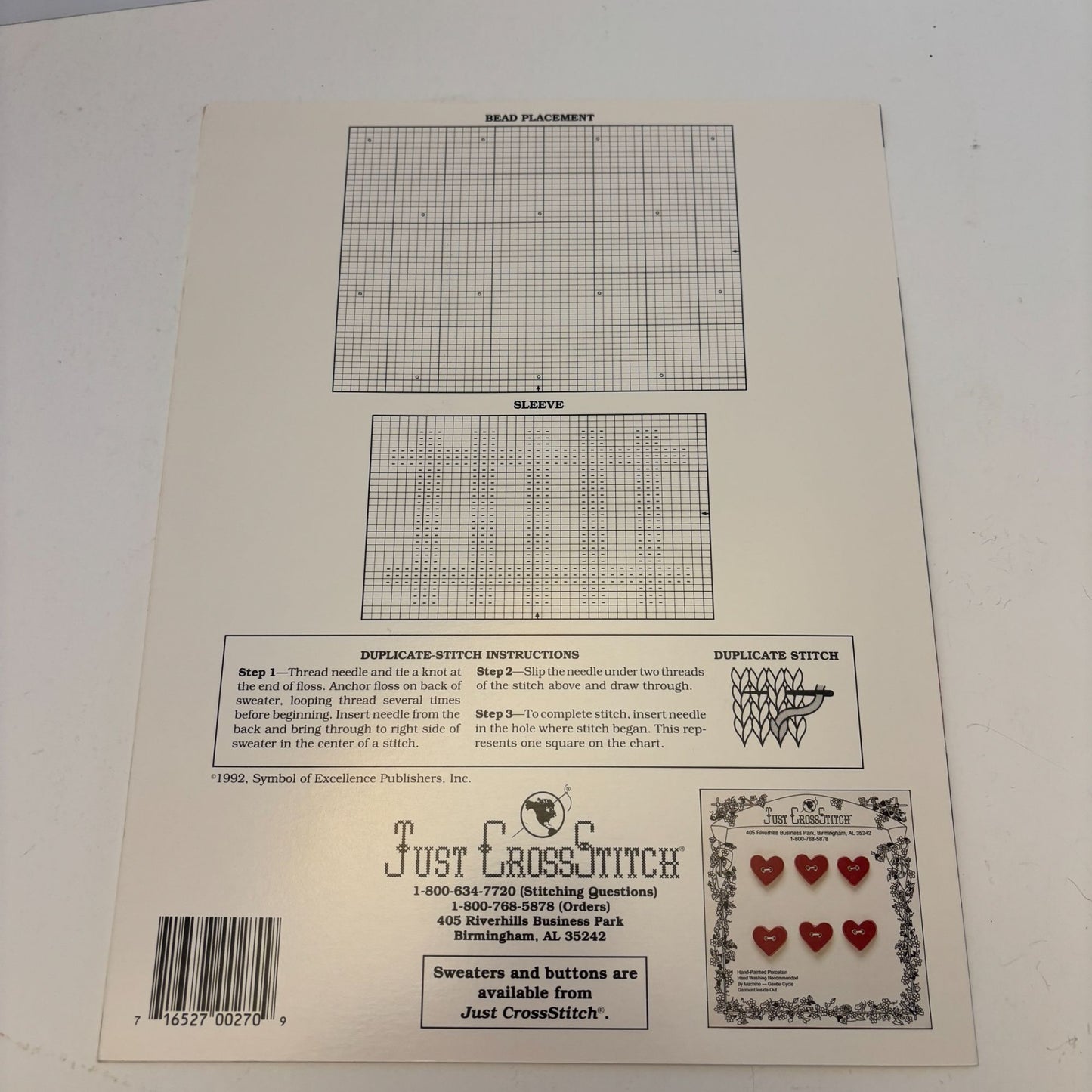 Just CrossStitch Cross Stitch Pattern Book Christmas Village Duplicate Stitch