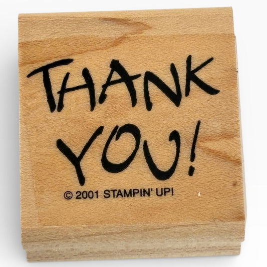Stampin Up Rubber Stamp Thank You Card Making Words Sentiment