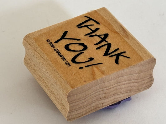 Stampin Up Rubber Stamp Thank You Card Making Words Sentiment