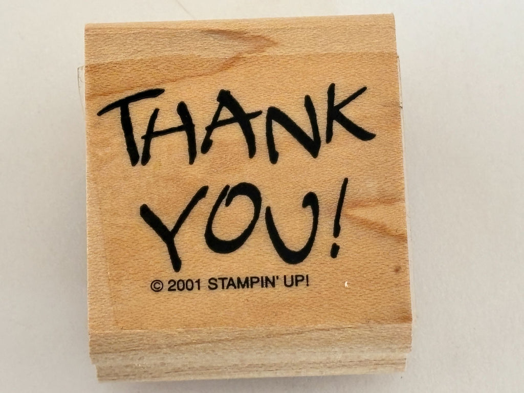 Stampin Up Rubber Stamp Thank You Card Making Words Sentiment