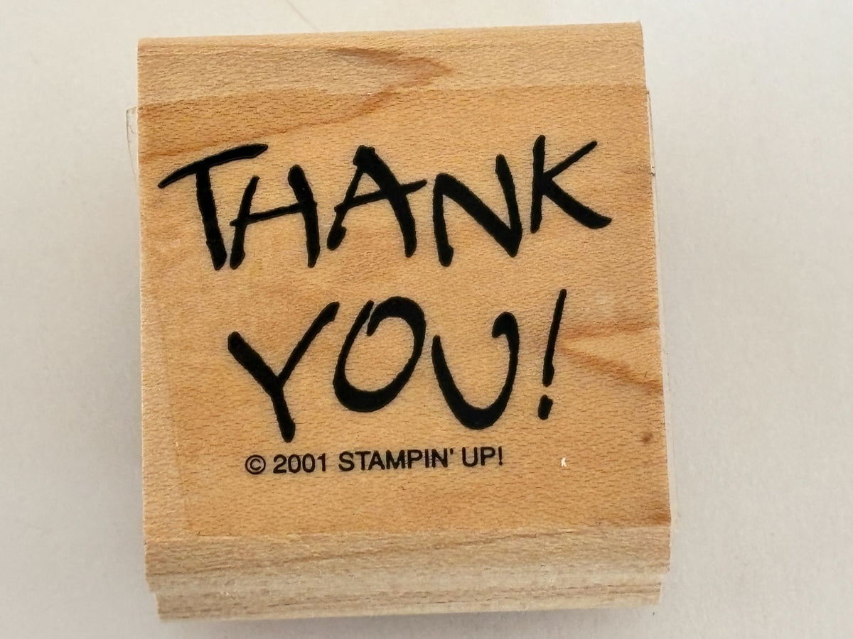 Stampin Up Rubber Stamp Thank You Card Making Words Sentiment