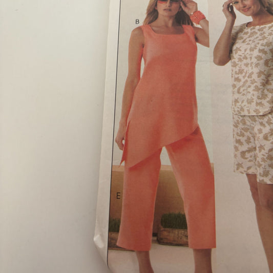 McCalls Sewing Pattern 4099 Easy Endless Options Outfit Tunic Top Capri Pants UC