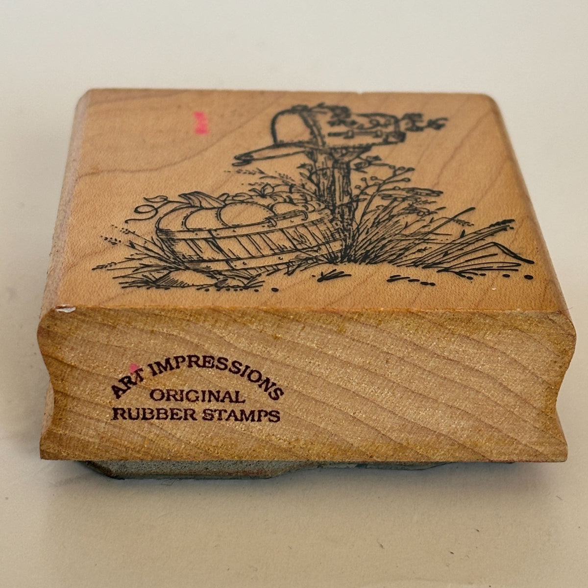 Art Impressions Rubber Stamp Fall Mailbox Pumpkins Harvest Basket Autumn Thanksgiving Cardmaking Country Scene