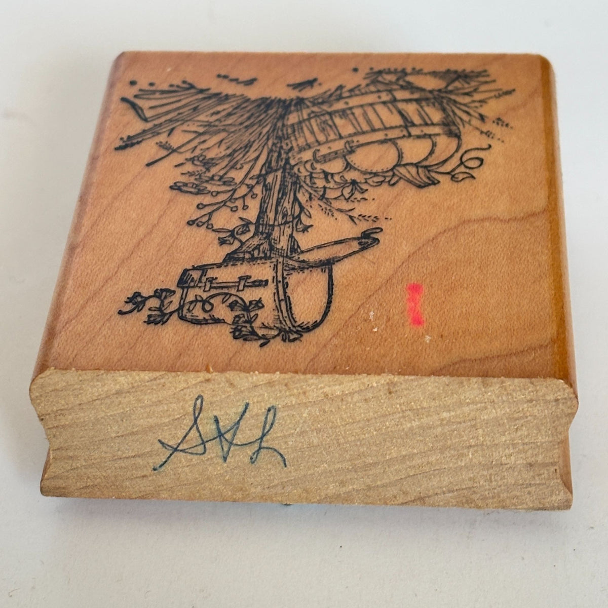 Art Impressions Rubber Stamp Fall Mailbox Pumpkins Harvest Basket Autumn Thanksgiving Cardmaking Country Scene