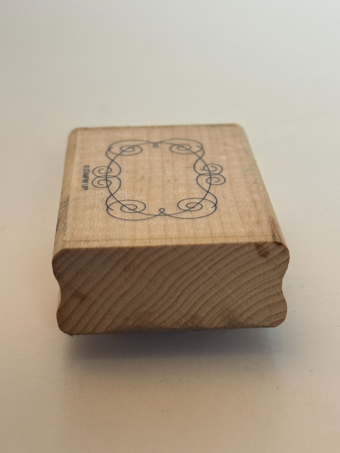 Stampin Up Rubber Stamp Decorative Frame Small Oval Swirls Card Making Craft