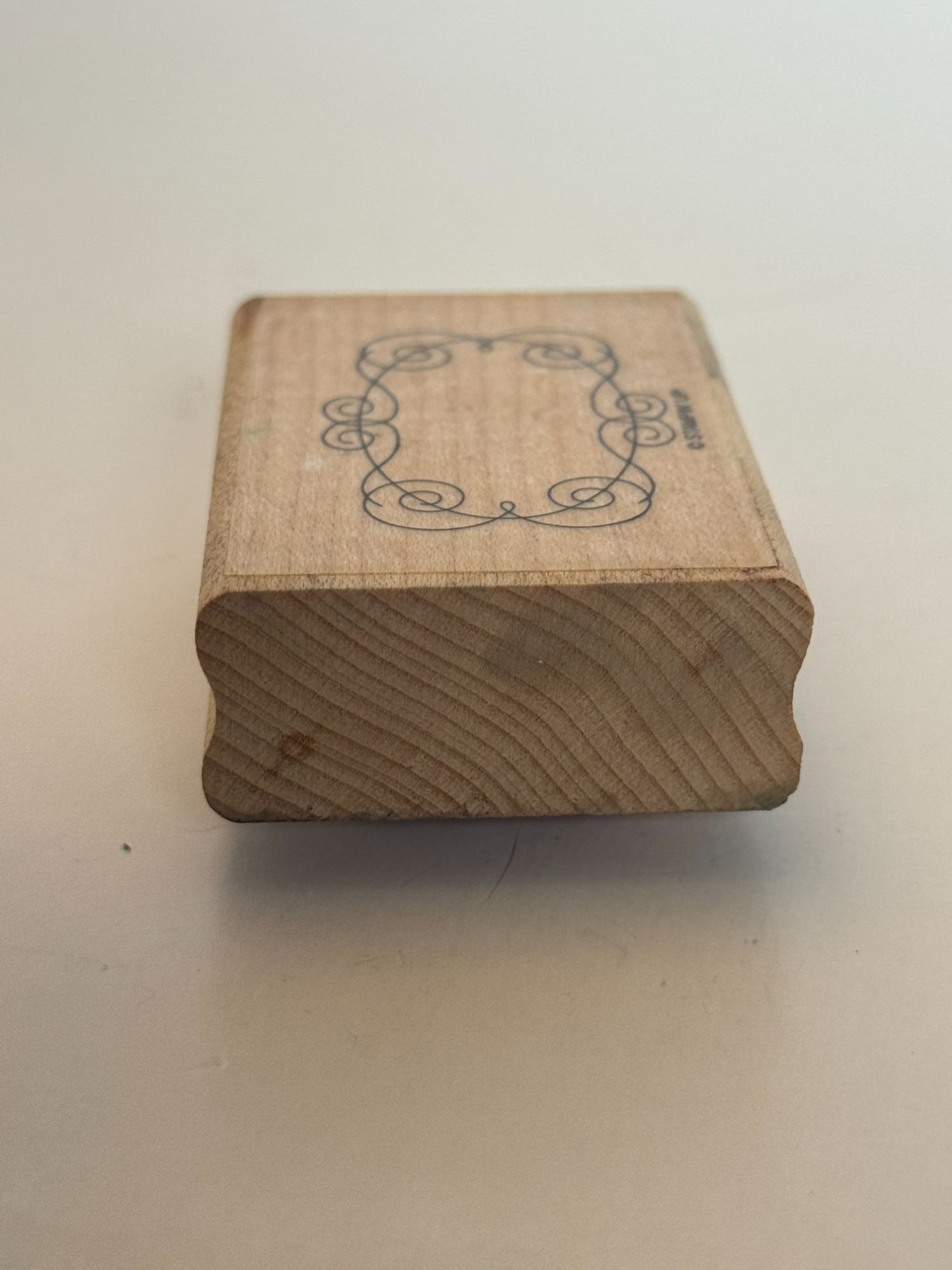 Stampin Up Rubber Stamp Decorative Frame Small Oval Swirls Card Making Craft