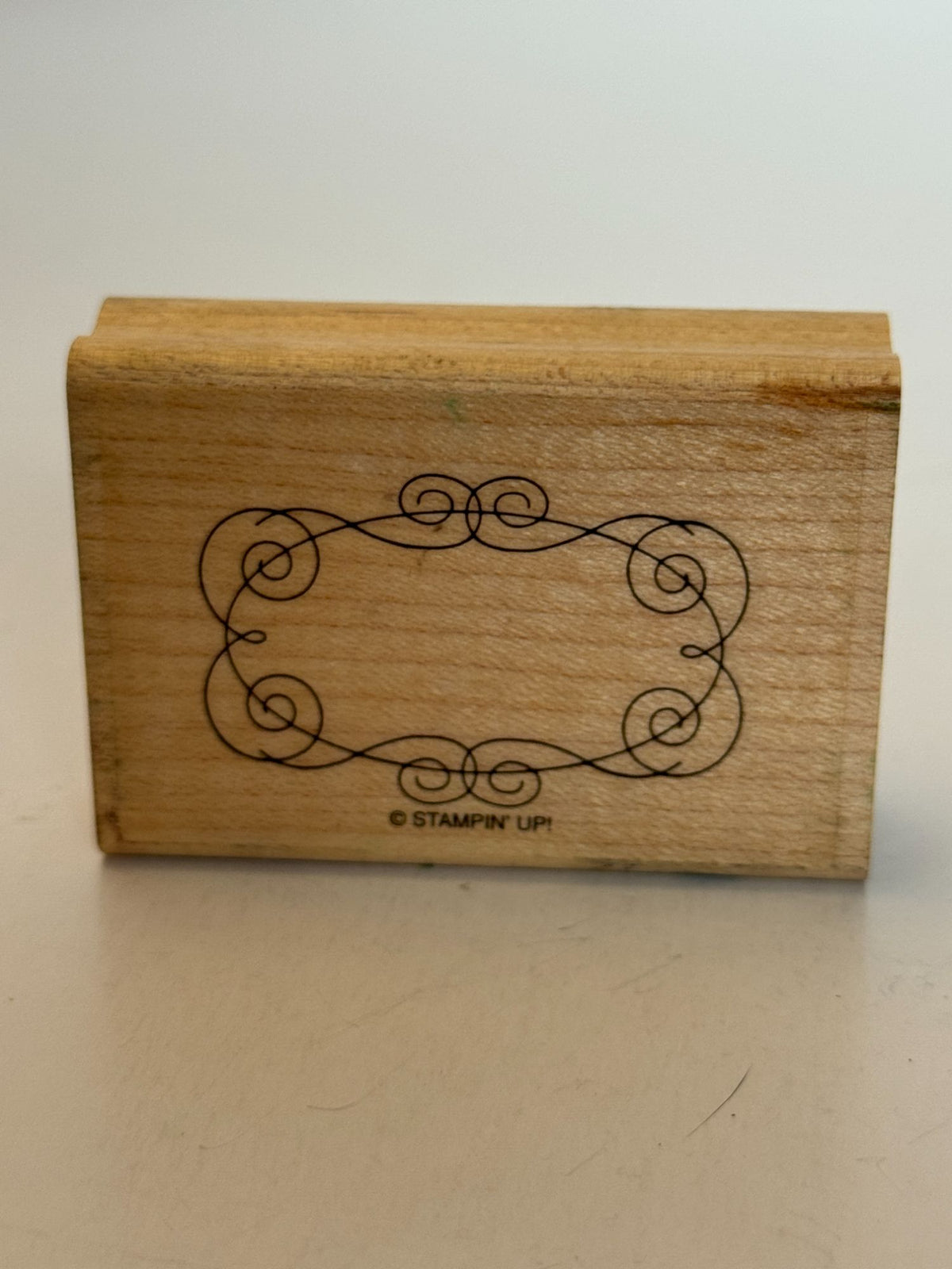 Stampin Up Rubber Stamp Decorative Frame Small Oval Swirls Card Making Craft